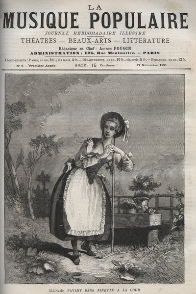 Marie Justine Benoite Duronceray (Madame Favart) i "" Ninette a la cour ou le Caprice amour"" - komedi i tre akter och vers, melee d