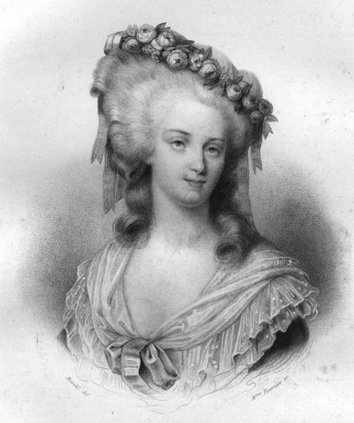 Marie Therese av Savoie Carignan (1749-1792), prinsessan av Lamballe. av Unknown artist