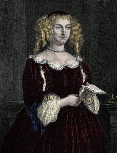 Marie de Rabutin-Chantal (Rabutin Chantal), markisin av Sevigne känd som Madame de Sevigne (1626-1696). Gravyr från 1862 i "" Världens drottningar"" av våra första författare. Bok utgiven under ledning av J. G. D. ARMENGAUD. av Unknown artist