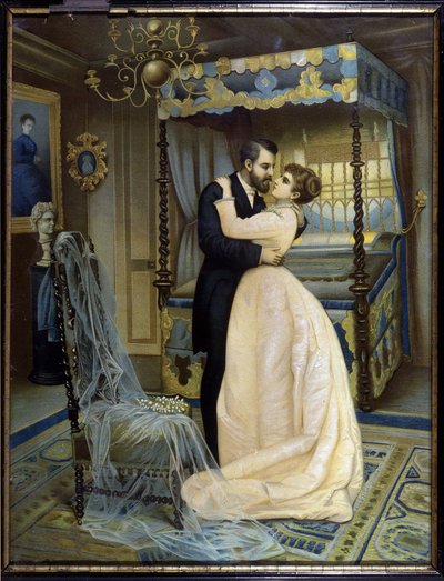 Giftermål, sent 1800-tal. av Unknown artist
