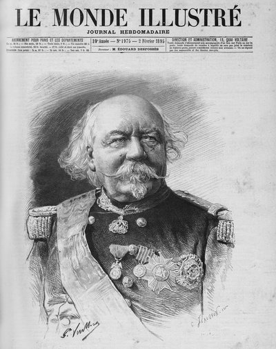 Marskalk Canrobert (1809 - 1895). Tillkännagav sin död den 24 januari av Unknown artist