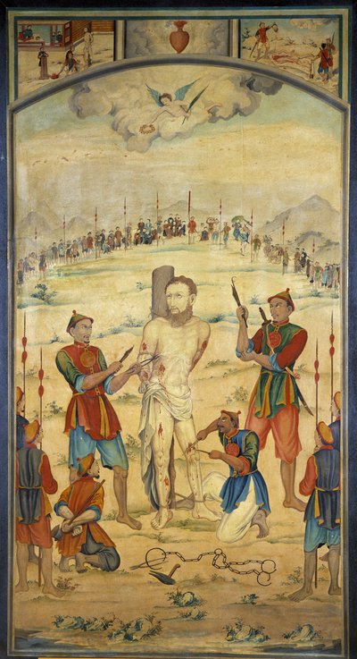 Martyrium av välsignade Marchand Cochinchine av Unknown artist