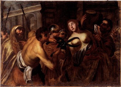 Martyrium av Saint Agatha av Sicilien (olja på duk av Unknown artist