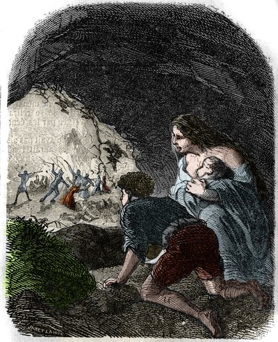 Massaker av Vaudois på 1500-talet. av Unknown artist