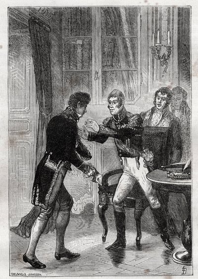Möte mellan Charles Lemercier de Longpre (1778-1854), Baron d