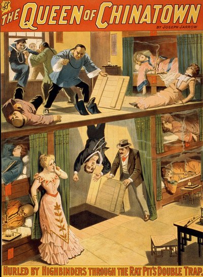 Melodramaaffisch "The Queen of Chinatown" av Joseph Jarrow av Unknown artist