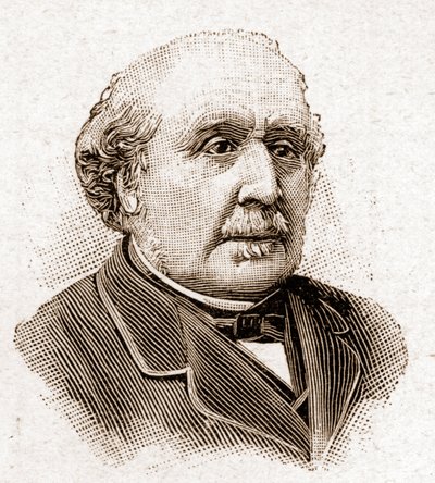 Medlemmar av Academy Francaise 1895: porträtt av Albert, hertig av Broglie (1821-1901), fransk historiker och politiker. av Unknown artist