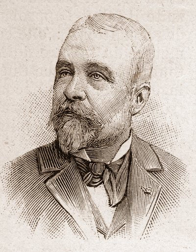 Medlemmar av Academy Francaise 1895: porträtt av Ernest Lavisse (1842-1922), fransk historiker. av Unknown artist