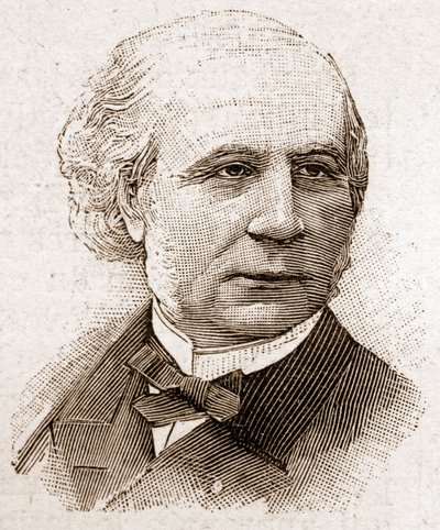 Medlemmar av Academy Francaise 1895: porträtt av Octave Greard (1828-1904), hög tjänsteman och litteraturhistoriker, fransk litteraturkritiker. av Unknown artist