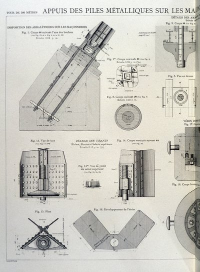 Metallhögar av Eiffeltornet - industriell design av Unknown artist