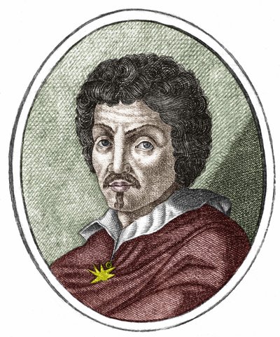 Michelangelo Merisi dit il Caravaggio eller Caravaggio (1569 - 1609), gravyr från 1600-talet. av Unknown artist
