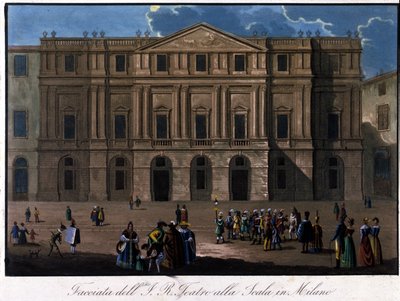 Milano, La Scala, omkring 1810. av Unknown artist
