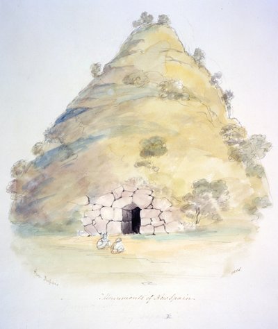 Monument of New Spain, ca 1843-50 (akvarell) av Unknown artist