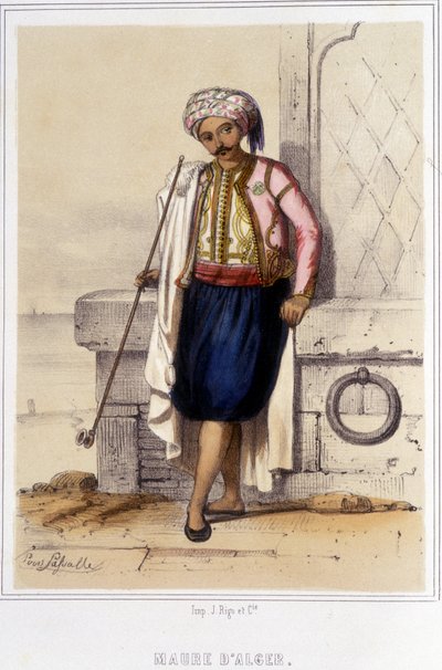 Moren i Alger under andra hälften av 1800-talet. av Unknown artist