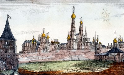 Moskva, Kreml. 1800-talsgravyr. av Unknown artist