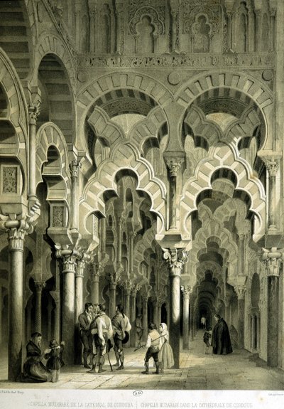 Mozarabiskt kapell i katedralen i Cordoba (gammal moské) - i "" Konstnärliga och monumentala Spanien med berömda platser och monument i Spanien"" av Don Genaro Perez de Villa av Unknown artist
