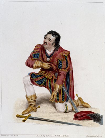 Mr. Kean som Gloster i Shakespeares "Richard III", deb. 1800-talet av Unknown artist
