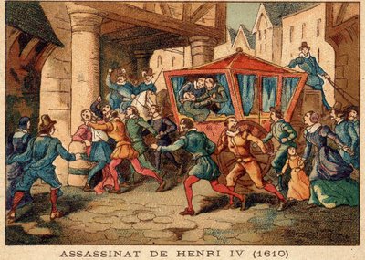 Mord på Henrik IV och arrestering av Ravaillac den 14 maj 1610. av Unknown artist