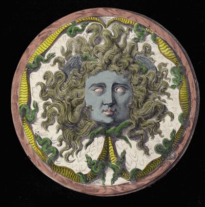 Mytologi: representation av Medusa, en av de tre Gorgonerna. av Unknown artist