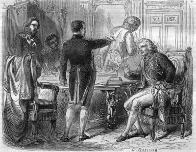 Napoleon I med Jean Etienne Marie Portalis 1811. Fransk jurist och politiker (1746 till 1807). av Unknown artist