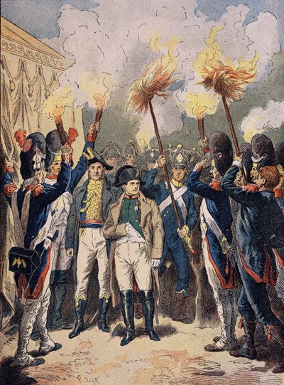 Napoleon och hans armé, i december 1805, kvällen för Austerlitz. av Unknown artist
