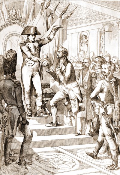 Napoleon distribuerade hederslegionens order 1804. av Unknown artist