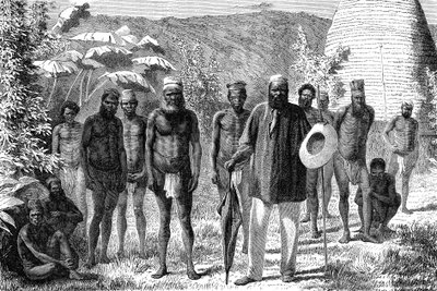 Infödd i Nya Kaledonien. 1885 gravyr av Unknown artist