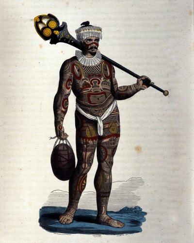 Infödd i Nuku-Hiva (Marquises Island). av Unknown artist