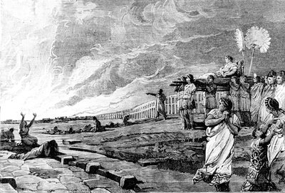 Nero observerar Roms eld. av Unknown artist