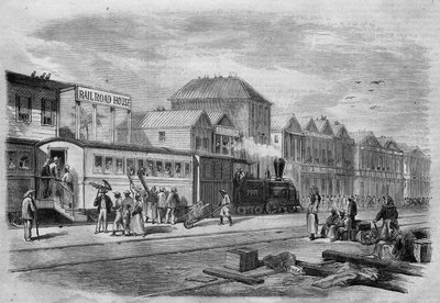 Nya Granada (nuvarande Colombia): Aspinwall Railway, utgångspunkt från transistmiska till Panamanäset. i "Det illustrerade universum", 1866-04-07. av Unknown artist