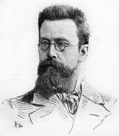 Nicholas (Nikolai) Rimsky Kroskov (Rimsky-Kroskov) (1844-1906), rysk kompositör. Engagerad från 189. av Unknown artist