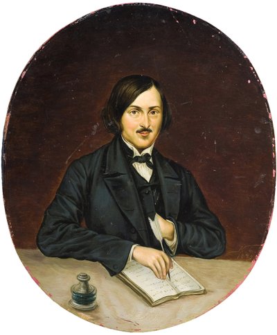 Nicolas Gogol - Porträtt av författaren Nikolai Gogol (1809-1852), Anonym. Olja på duk av Unknown artist
