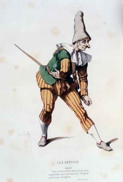 Nivelet in "" les contens"" (av Odet de turnèbe 1584), i "" Fransk teater på 1500- och 1600-talet före Moliere"" av Edouard Fournier. av Unknown artist