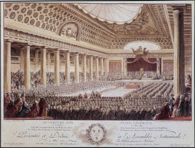 Invigning av generalförsamlingen i Versailles den 5 maj av Unknown artist