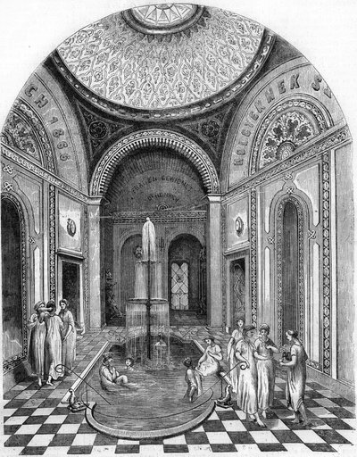 Orientaliska bad i Bude, Ungern: Roserummet. av Unknown artist