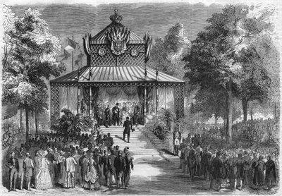 Orleans Festival: besök av kejsar Napoleon III (Charles Louis Napoleon Bonaparte, känd som Louis Napoleon Bonaparte av Unknown artist