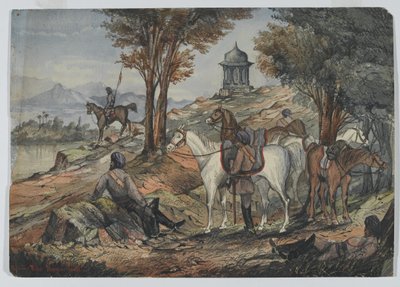 "Outlying Picket", Maynes Horse, Central India Horse av Unknown artist