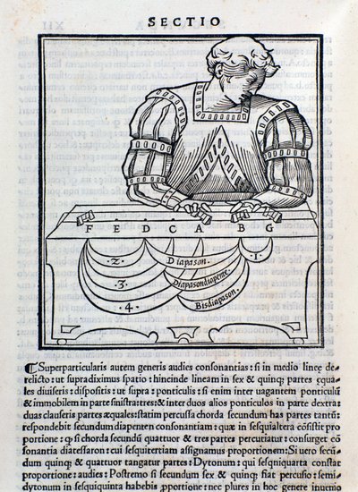 Sidan tagen från Musica Theorica av Ludovico Foliani (gravyr av Unknown artist