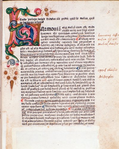 Sidan hämtad från De musica tractatus, av Bartholomew Ramos de Pareia (1482) av Unknown artist