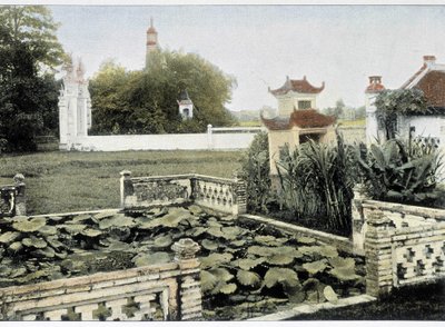 Pagoda of the Brush i Hanoi - i "Around the World", sent 1800-tal. av Unknown artist