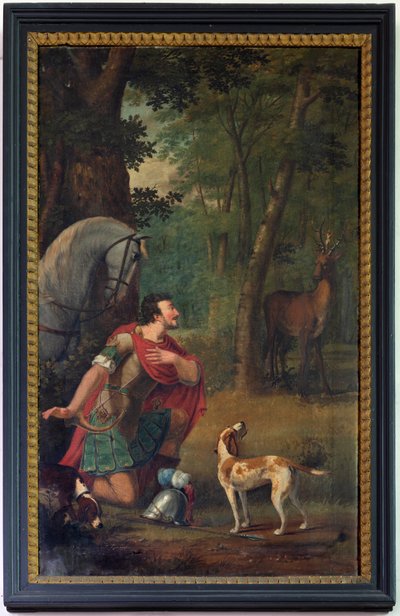 Målning "Conversion H. Hubertus" av Unknown artist