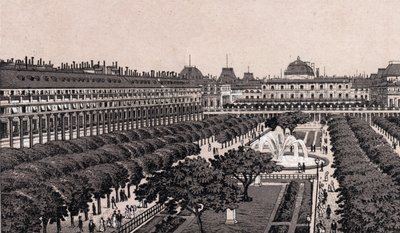 Paris, Frankrike: utsikt över det kungliga slottet. i "" Världen illustrerar 168 vyer"" Odaterat (slutet av 1800-talet) av Unknown artist