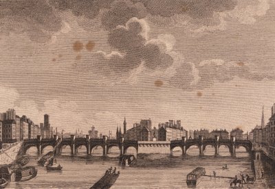 Paris, Pont Neuf och Ile de la Cité vid Seine. av Unknown artist