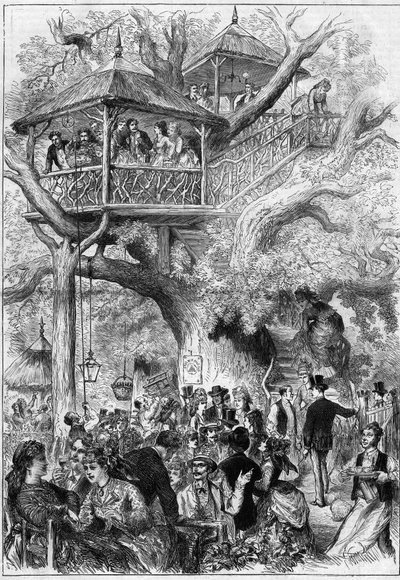 Fest i Sceaux Park 1873. av Unknown artist