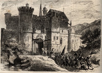 Pascal Paoli, befriare av Korsika - Pascal Paoli (1725-1807), befriare av Korsika går in i Bastia - gravyr i "" Dictionnaire populaire illustrious "- 1864 - av Joseph Decembre och Edmond Allonier - av Unknown artist