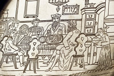 Påsk Seder tallrik, 1800-talet av Unknown