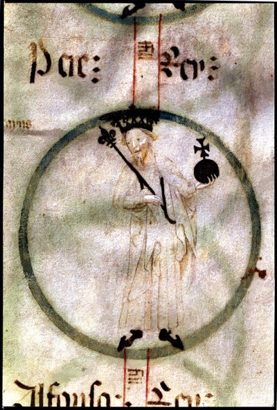 Peter "den store", II av Katalonien och III av Aragón, son till ... (miniatyr) av Unknown Artist