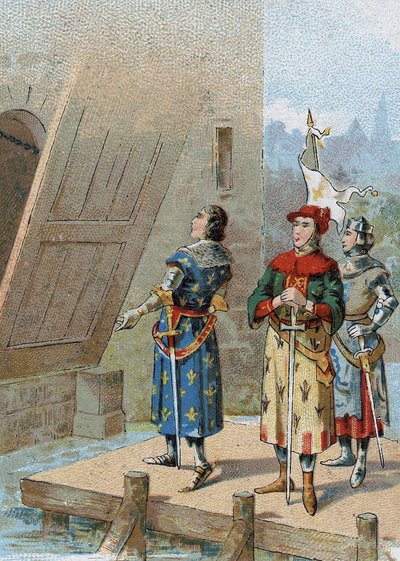 Filip VI av Valois (1293-1350), kung av Frankrike framför slottet i broye den 26 augusti av Unknown artist