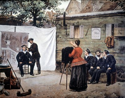 Ambulerande fotograf i Frankrike 1890. av Unknown artist