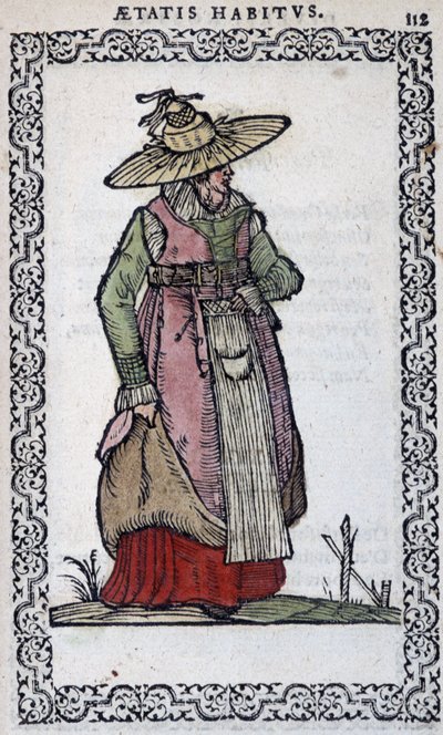 Piedmont Woman - i "" Habits et effigies"" av Jean Sulperius av Unknown artist
